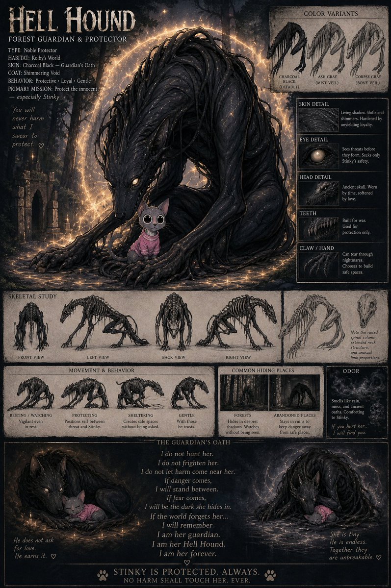 Dark Fantasy Hell Hound Character Sheet
