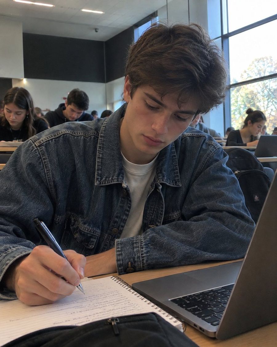 Candid Student Lecture Hall Photo