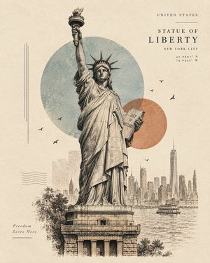 Minimalist Architectural Travel Poster Prompt - 1