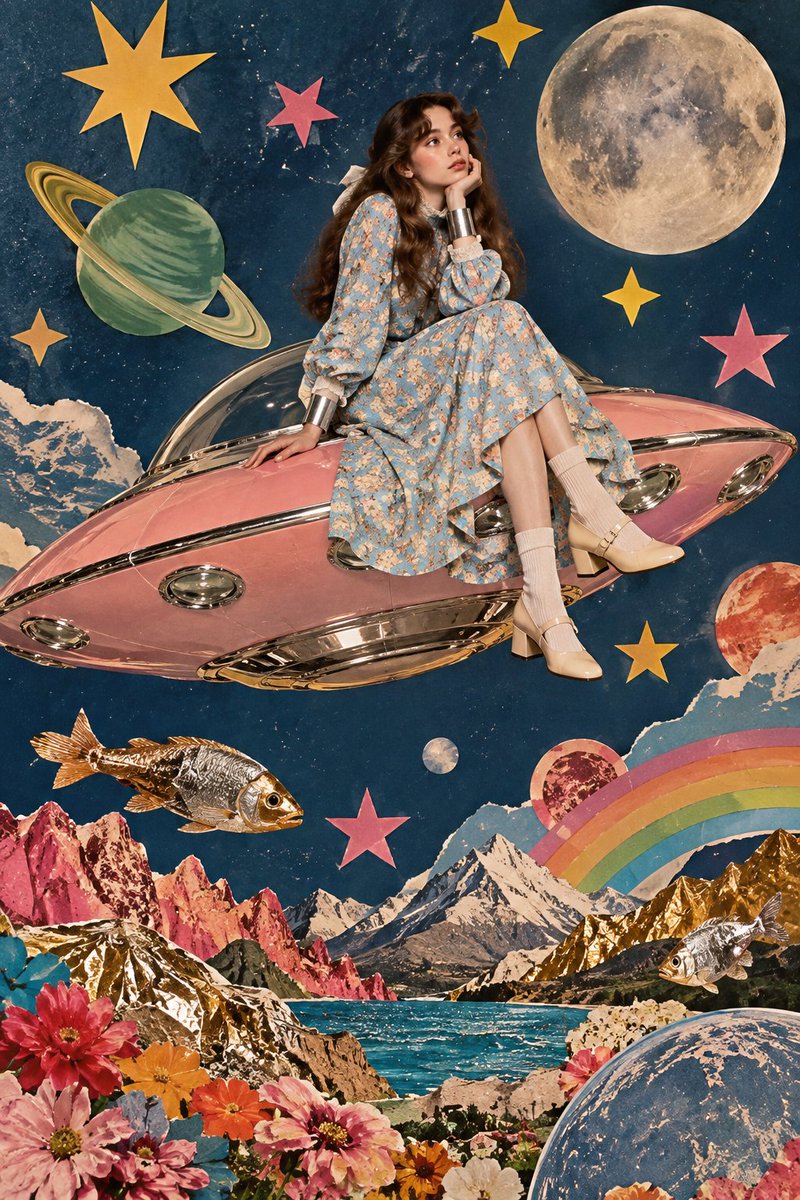 Surreal Vintage Collage Art Prompt