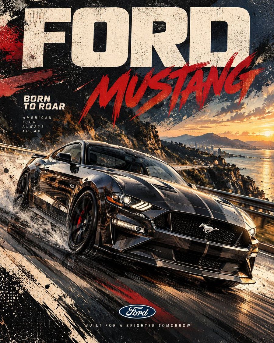 Automotive Editorial Poster Prompt