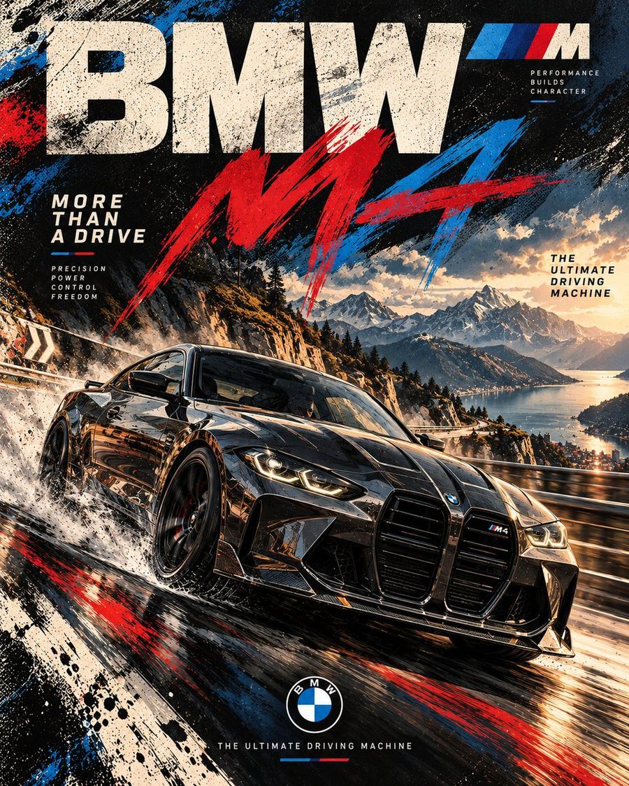 Automotive Editorial Poster Prompt