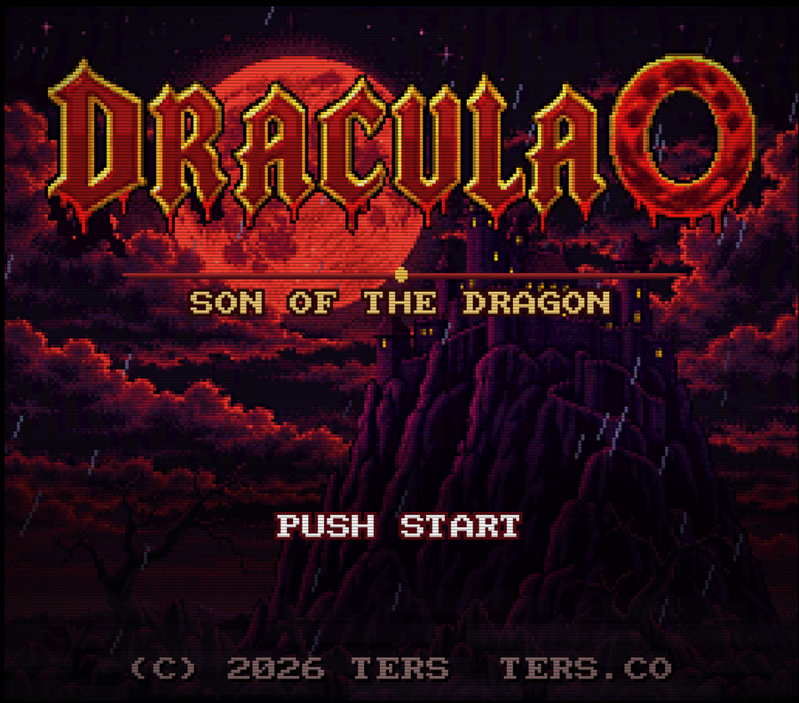 Retro SNES Dracula Title Screen