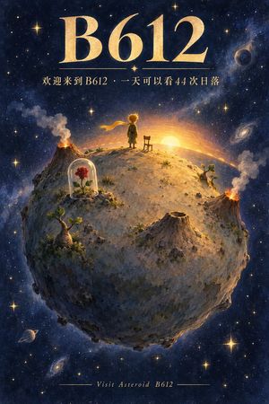 Little Prince B612 Travel Poster