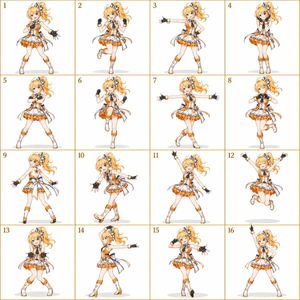 Anime Idol Dance Pose Reference Sheet