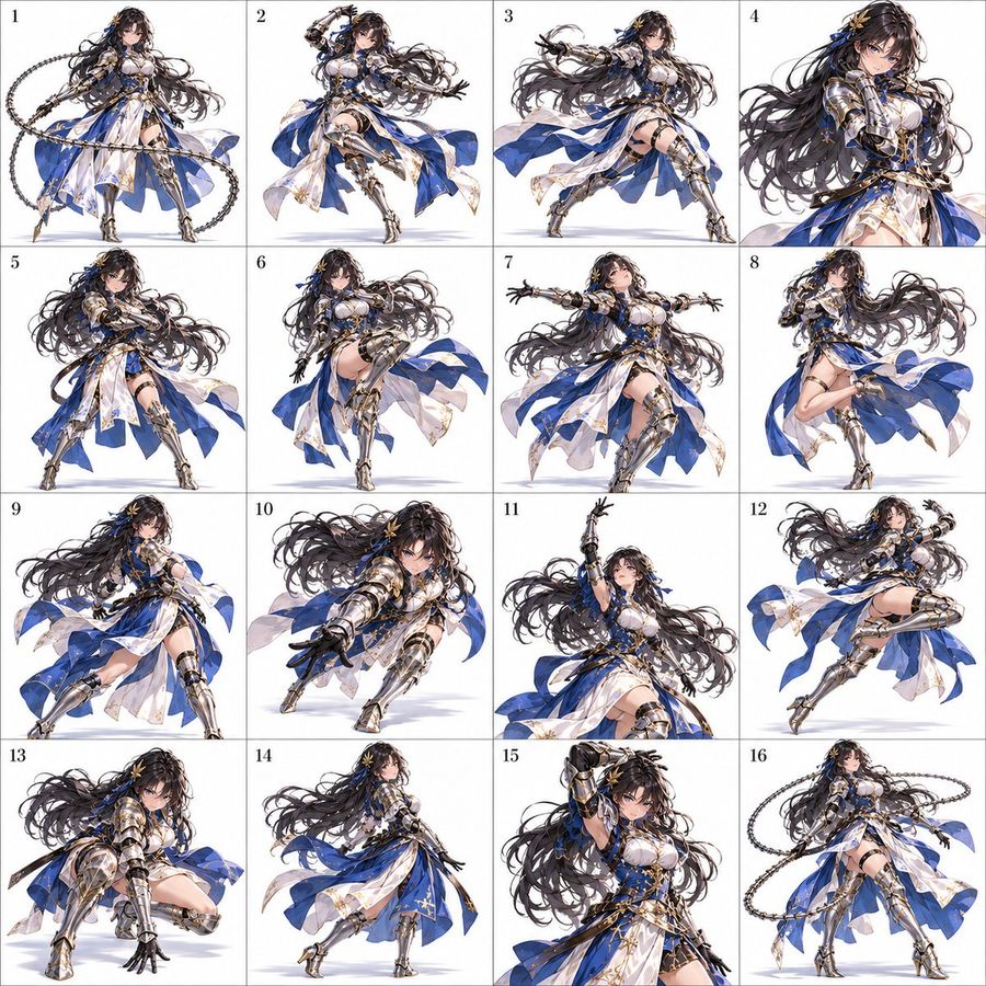 4x4 Dance Pose Grid Generator