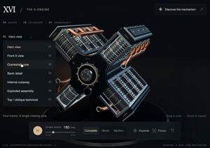 Three.js X-16 Engine Concept