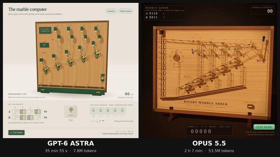 Marble Computer Prompt: Astra vs Opus