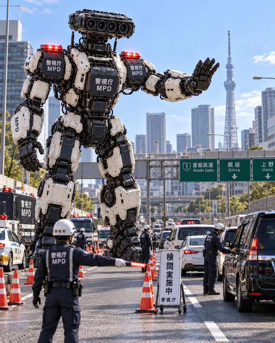 Tokyo Polis Dev Robot Kontrol Noktası