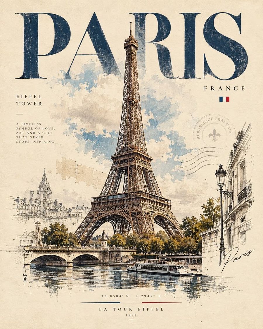 Minimalist Editorial Travel Poster