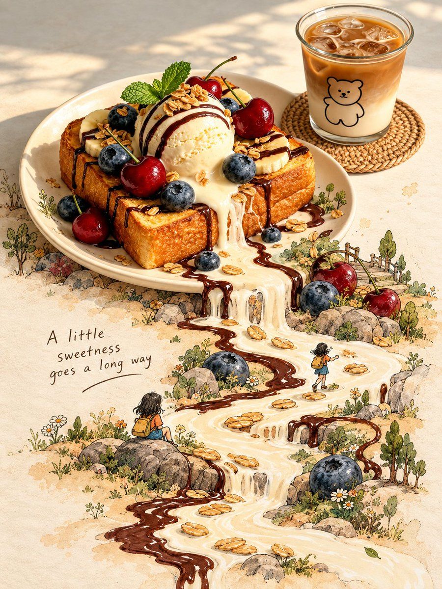 Surreal Food-to-Storybook Transformation
