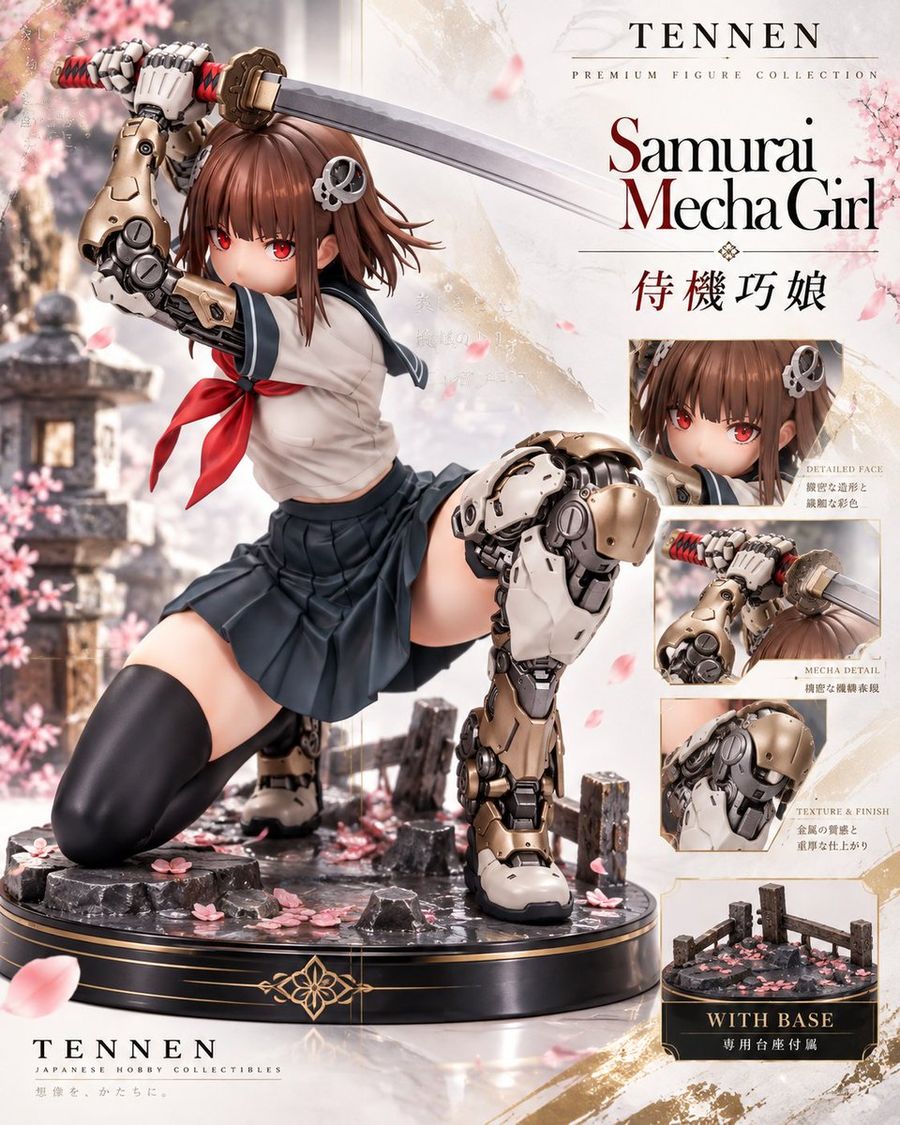 Samurai Mecha Girl Figure Ad