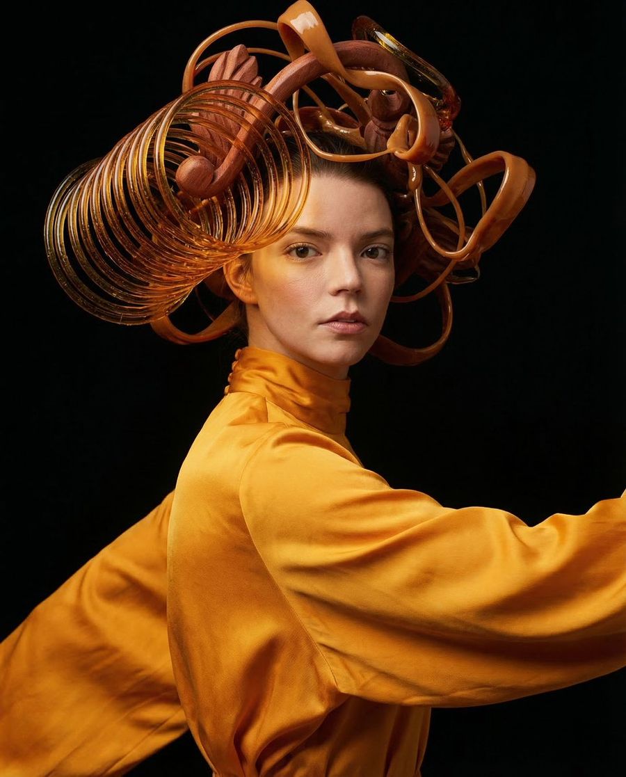 Kinetic Amber Surreal Portrait