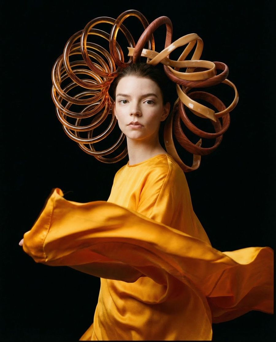 Kinetic Amber Surreal Portrait