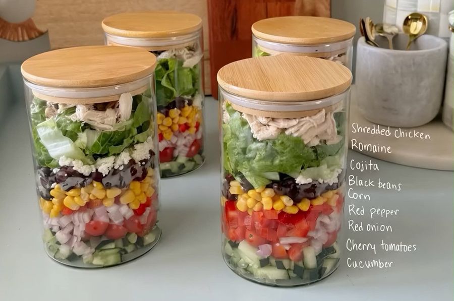 Photorealistic Meal Prep Jars Food Photography