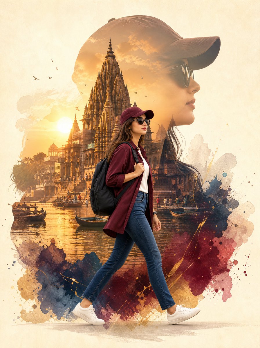 Cinematic Travel Double Exposure Poster