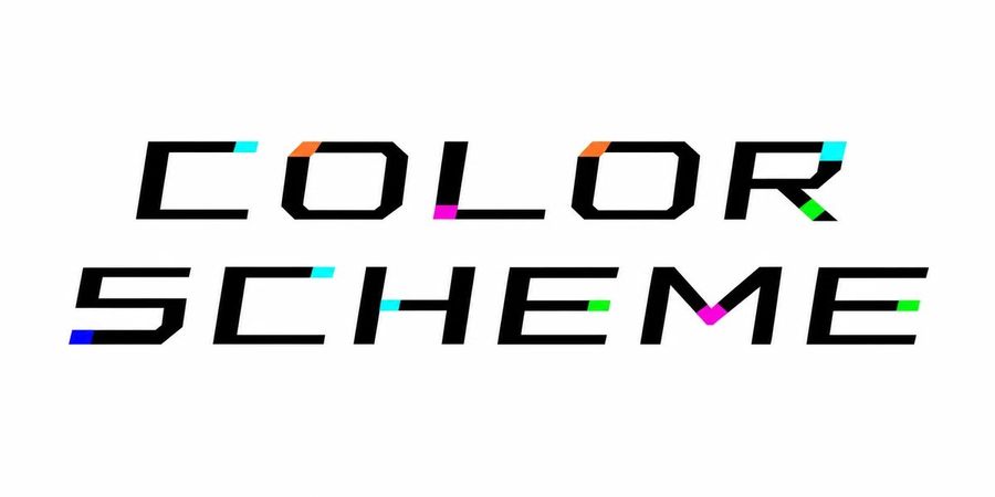 Geometric Alphabet with Color Accents