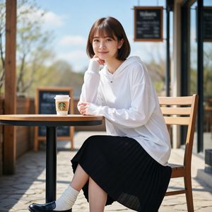 Cafe Terrace Portrait Prompt - 4