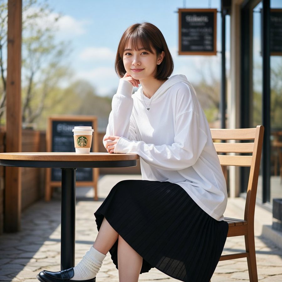 Cafe Terrace Portrait Prompt