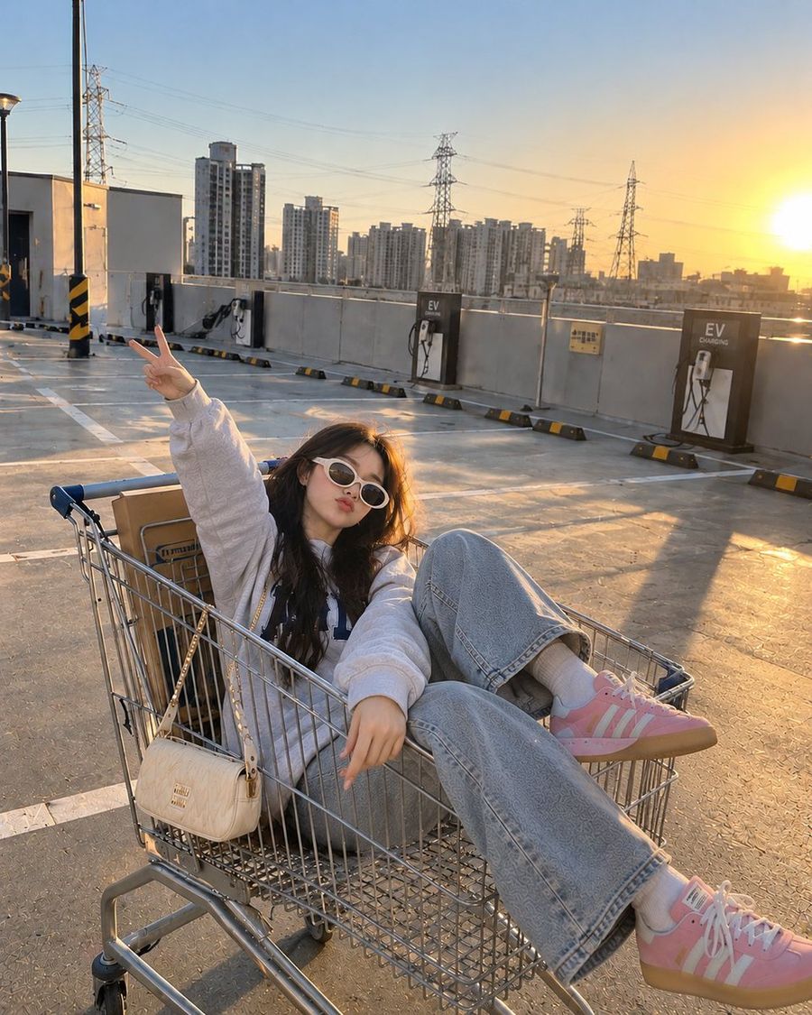 Shopping Cart Rooftop Lifestyle Photo