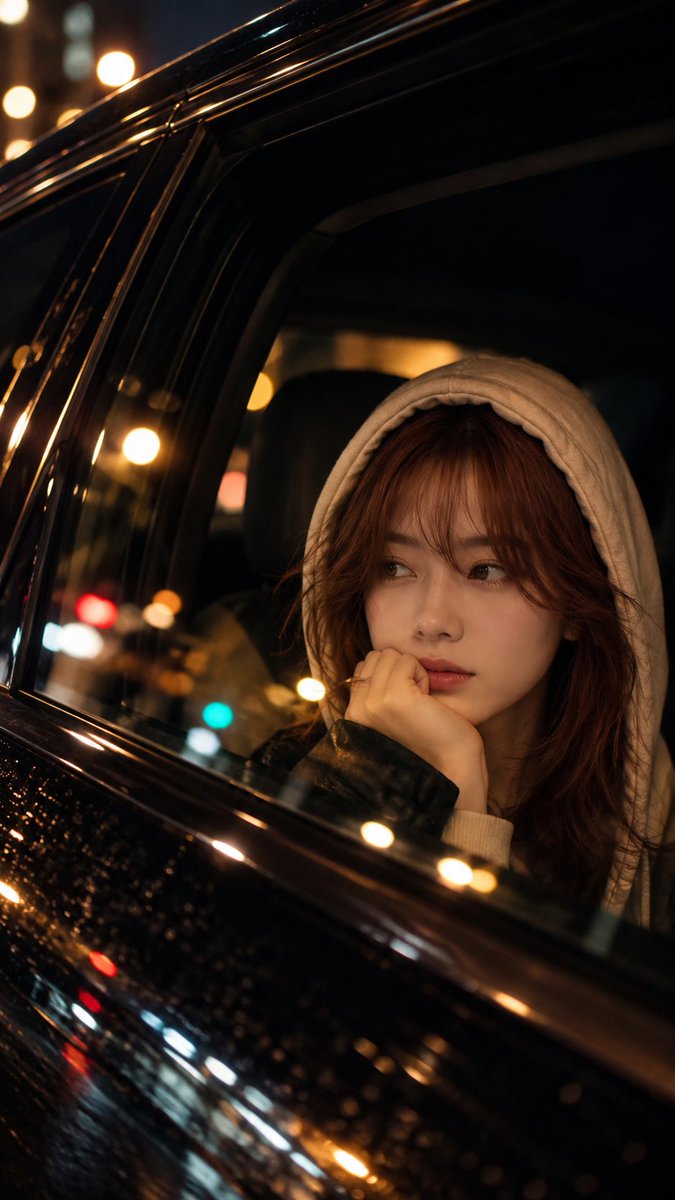 Cinematic Night Car Portrait Prompt