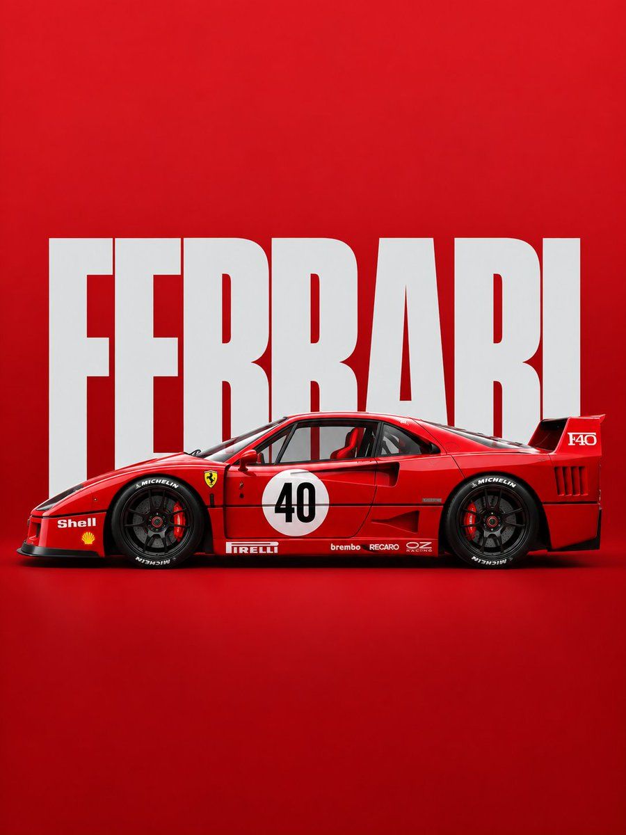 Vintage Red Rally Car Editorial Poster Prompt