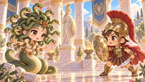 GPT Image 2.5 Greek Mythology Perseus and Medusa Prompt - 1