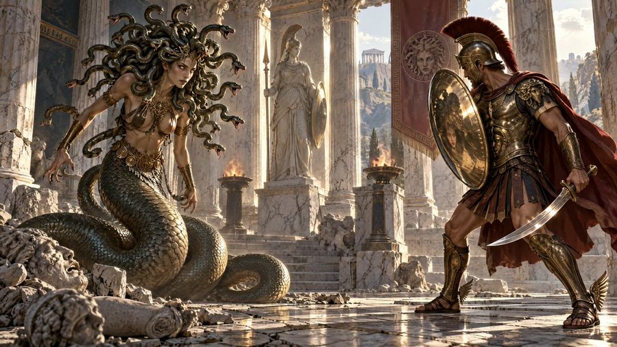 GPT Image 2.5 Greek Mythology Perseus and Medusa Prompt