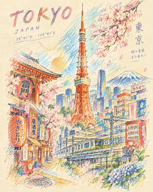 Handcrafted Travel Art Poster Prompt - 3