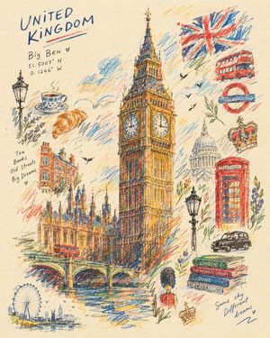 Handcrafted Travel Art Poster Prompt - 4