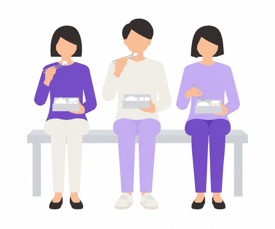 Flat Illustration: Couple Drinking Tea