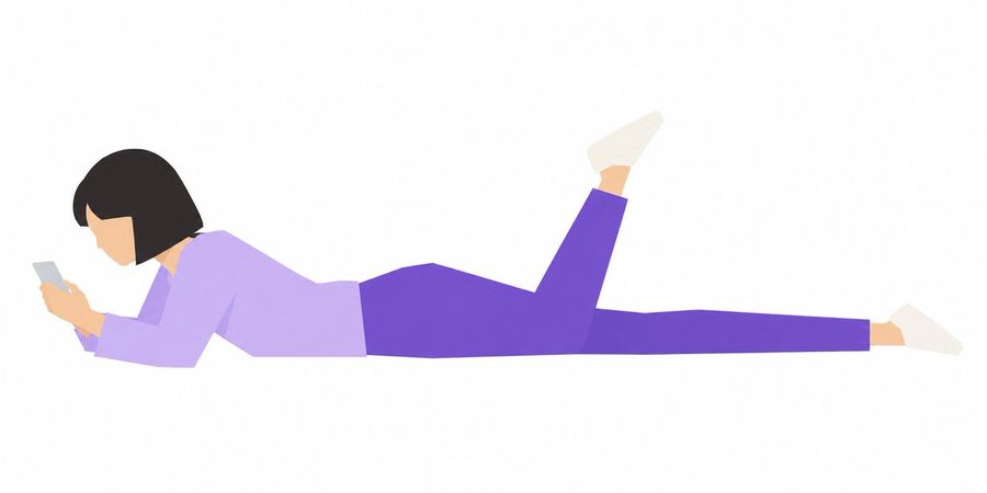 Flat Illustration: Couple Drinking Tea