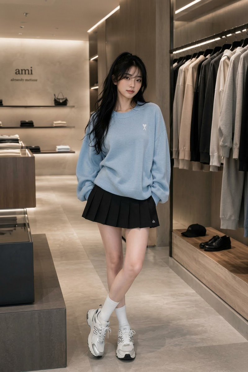 Portrait de mode éditorial en boutique