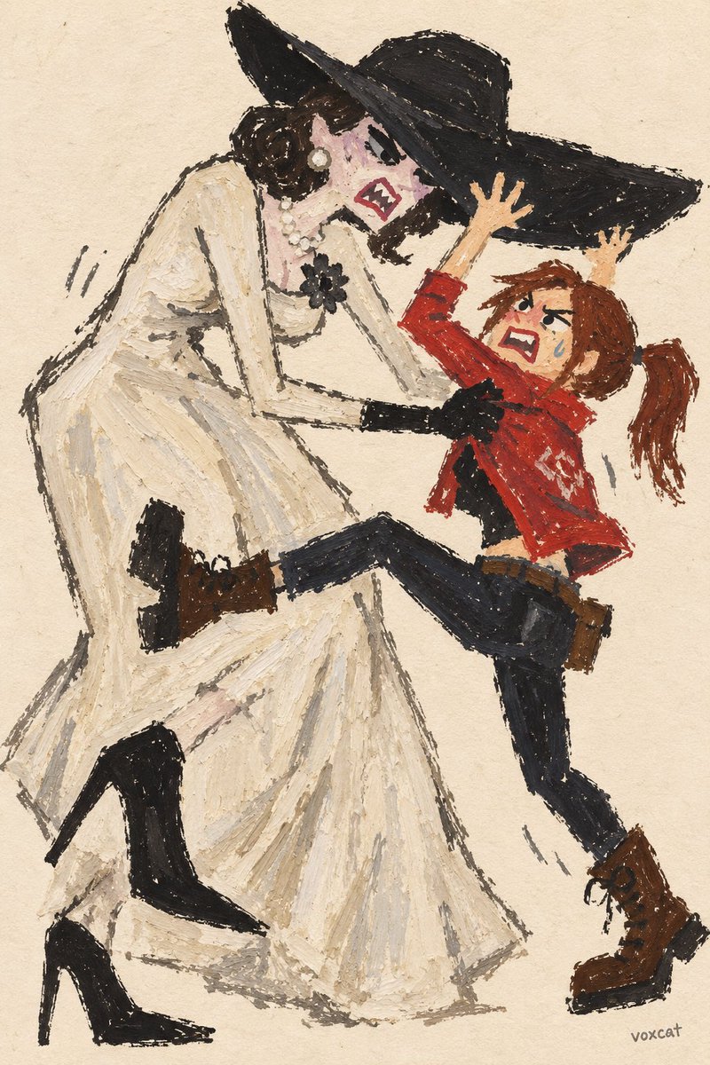 ネオ・ナイーブ風キャラクター格闘イラストのプロンプト
