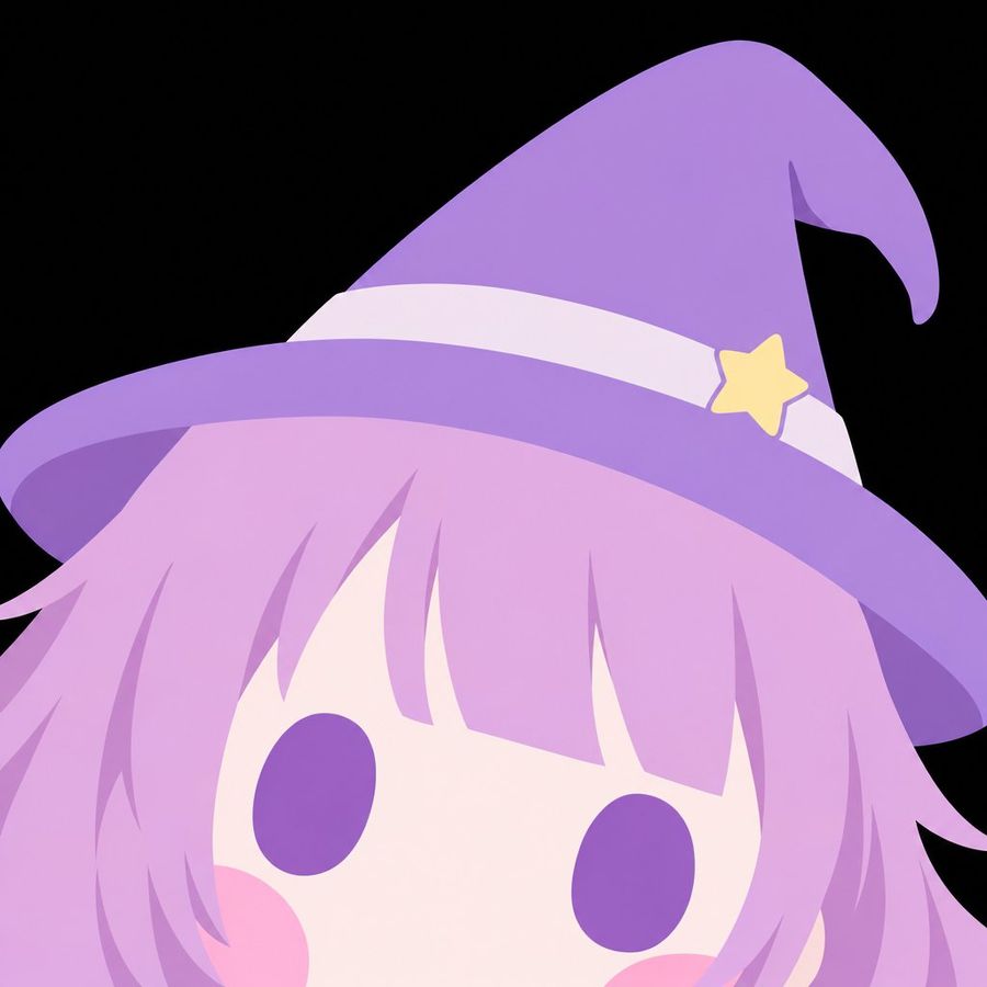 मिनिमलिस्ट एनीमे Witch अवतार