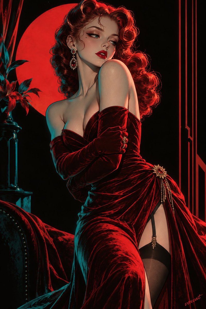 Retro Hollywood Neon Duotone Prompt