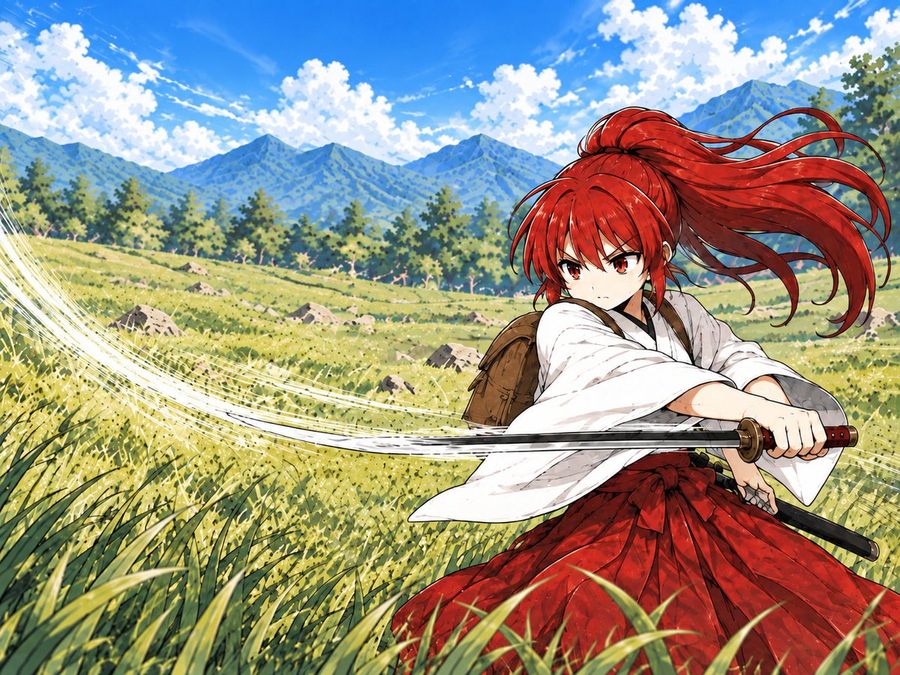 Página de Mangá: Samurai de Cabelos Ruivos