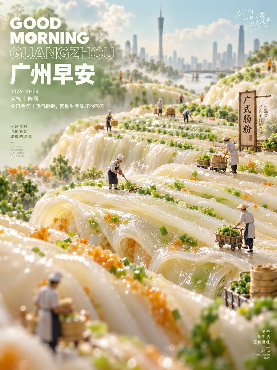 Guangzhou Morning Food Landscape Poster