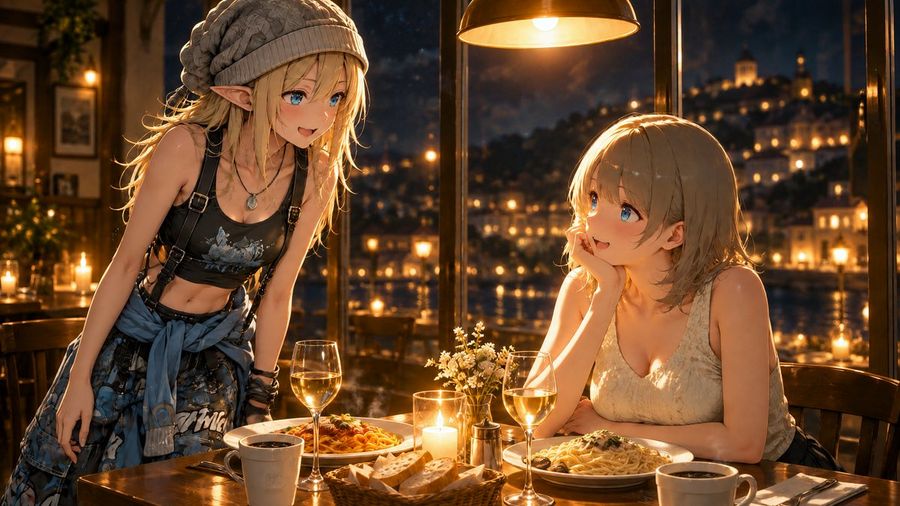 Buổi hẹn hò ăn tối của các cô gái anime