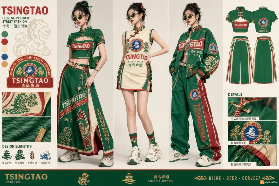 Thiết Kế Trang Phục Nữ Lấy Cảm Hứng Từ Bia Tsingtao