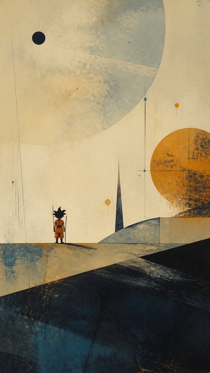 Abstract Minimalist Goku Landscape