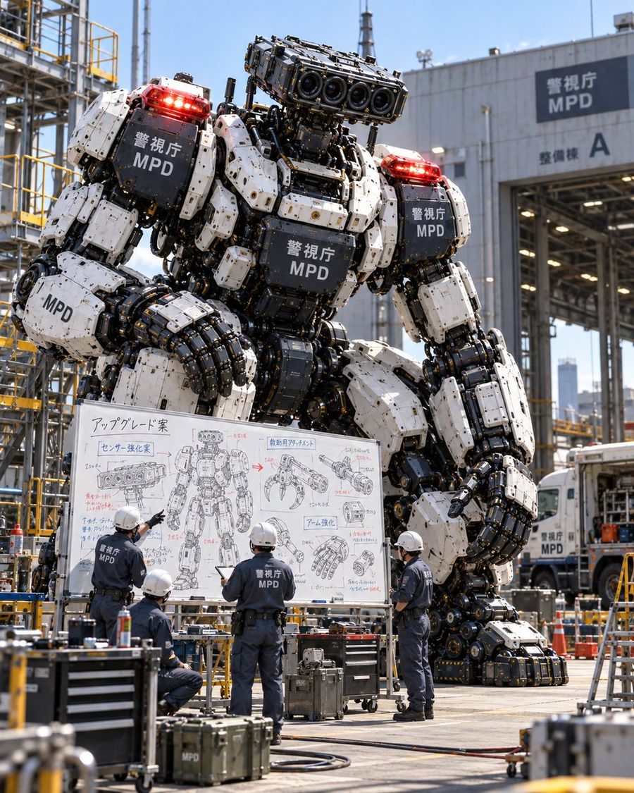 巨大警察ロボット整備レビュー