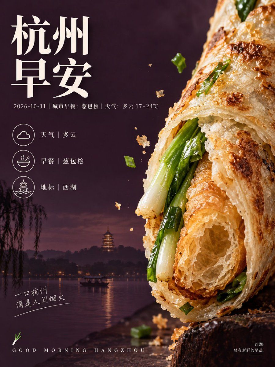 上海早安美食海报