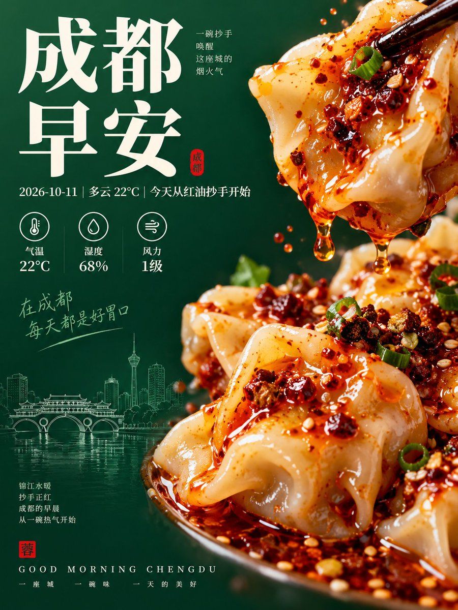 上海早安美食海报