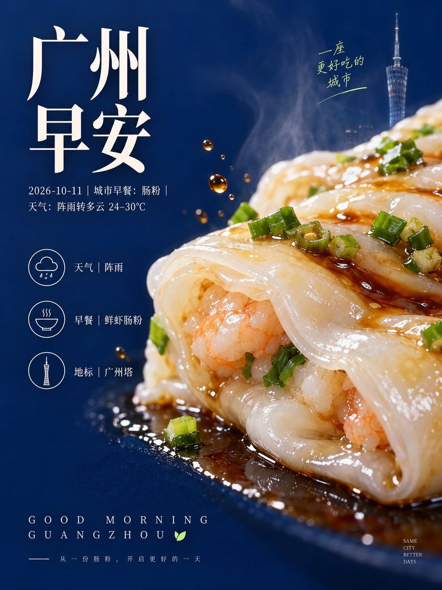 上海早安美食海报
