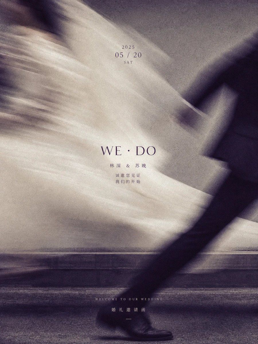 Poster Thiệp Cưới Phong Cách Nghệ Thuật Với Hiệu Ứng Motion-Blur