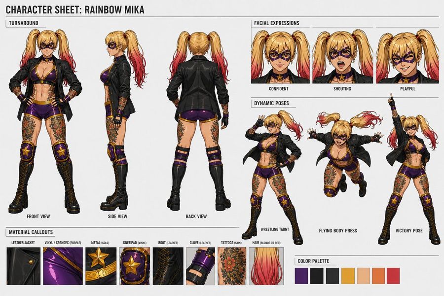Fiche de référence de personnage : Rainbow Mika
