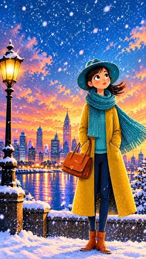 Prompt de Ilustração de Livro de Histórias de Inverno - 1