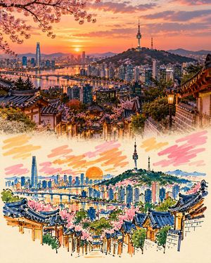 Prompt de Pôster de Viagem com Arte Urbana a partir de Foto - 3