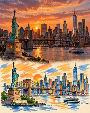 Prompt de Pôster de Viagem com Arte Urbana a partir de Foto - 4